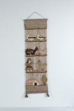 Load image into Gallery viewer, Vintage Andean Woven Wall Hanging Llamas Ducks Folk Art Textile 40 x 11