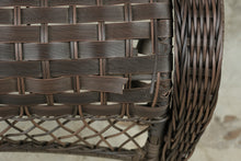Load image into Gallery viewer, Brown Resin Wicker Outdoor Ottoman Footstool