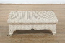 Load image into Gallery viewer, Off-White Woven Wicker Coffee Table – Coastal Cottage Style