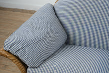 Load image into Gallery viewer, Coastal Blue Check Rattan Loveseat by Lane Venture