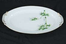 Load image into Gallery viewer, Yamaka China Japan Bamboo Pattern Oval Serving Platter Gold Trim 2302T 16 Inch