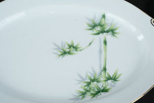 Load image into Gallery viewer, Yamaka China Japan Bamboo Pattern Oval Serving Platter Gold Trim 2302T