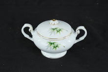 Load image into Gallery viewer, Yamaka China Japan Bamboo Pattern Creamer and Covered Sugar Bowl Set