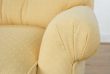 Load image into Gallery viewer, Yellow Upholstered Tufted Accent Armchair Skirted Base Traditional Lounge Chair