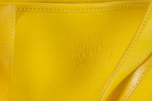 Load image into Gallery viewer, Lauren Ralph Lauren LXVII Yellow Leather Tote Bag Stirrup Charm