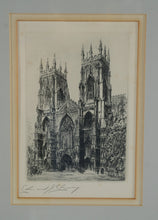 Load image into Gallery viewer, Edward J Cherry York Minster West Front Signed Artists Proof Original Etching