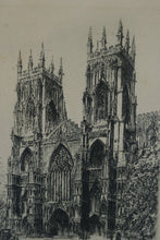 Load image into Gallery viewer, Edward J Cherry York Minster West Front Signed Artists Proof Original Etching