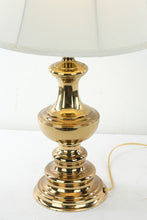 Load image into Gallery viewer, Polished Brass Urn Table Lamp with Bell Shade – Classic Traditional Style