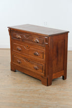 Load image into Gallery viewer, Antique Rustic Three Drawer Chest
