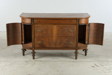 Load image into Gallery viewer, Antique Walnut Buffet Sideboard with Veneer and Serpentine Cabinets - Online Only