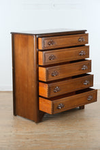 Load image into Gallery viewer, Vintage Solid Wood 5 Drawer Chest with Carved Hardware