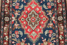 Load image into Gallery viewer, Antique Persian Style Runner Rug 26x72 Blue Red Floral Medallion