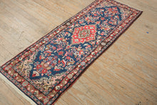 Load image into Gallery viewer, Antique Persian Style Runner Rug 26x72 Blue Red Floral Medallion