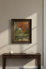 Load image into Gallery viewer, 1981 Original Oil Painting Autumn Landscape AW Mitchell Framed Road Scene