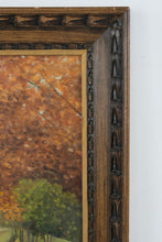 Load image into Gallery viewer, 1981 Original Oil Painting Autumn Landscape AW Mitchell Framed Road Scene