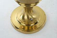 Load image into Gallery viewer, Vintage Brass Table Lamp “Bellmore” with Tapered Shade – Working Condition