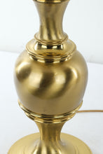 Load image into Gallery viewer, Vintage Brass Table Lamp “Bellmore” with Tapered Shade – Working Condition