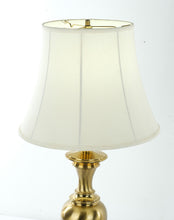 Load image into Gallery viewer, Vintage Brass Table Lamp “Bellmore” with Tapered Shade – Working Condition