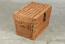 Load image into Gallery viewer, Large Wicker Storage Trunk Chest with Lid and Side Handles Natural Rattan Basket