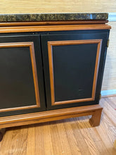 Load image into Gallery viewer, Solid Wood Accent Storage Cabinet with Stone Top