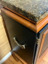 Load image into Gallery viewer, Solid Wood Accent Storage Cabinet with Stone Top