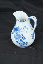 Load image into Gallery viewer, Blue & White Porcelain Pitcher Floral Pattern Decorative Creamer Jug 8" Chinoiserie Style