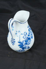 Load image into Gallery viewer, Blue & White Porcelain Pitcher Floral Pattern Decorative Creamer Jug 8" Chinoiserie Style