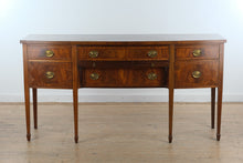 Load image into Gallery viewer, Antique Hepplewhite Style Mahogany Sideboard with Inlay and Pull Out Serving Slide