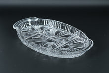 Load image into Gallery viewer, Vintage Crystal Divided Serving Dish with Handles – Elegant Cut Glass Relish Tray