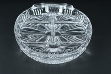 Load image into Gallery viewer, Vintage Crystal Divided Serving Dish with Handles – Elegant Cut Glass Relish Tray