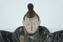 Load image into Gallery viewer, Antique Japanese Tenjin Figure – Polychrome Wood Scholar Deity, Edo to Early Meiji Period (11.5” Tall)