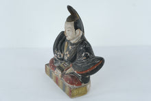 Load image into Gallery viewer, Antique Japanese Tenjin Figure – Polychrome Wood Scholar Deity, Edo to Early Meiji Period (11.5” Tall)