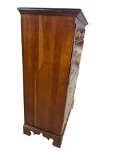 Load image into Gallery viewer, Solid Cherry Tall Chest with Polished Brass Hardware