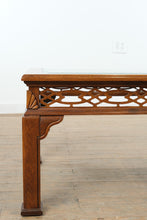 Load image into Gallery viewer, Chinese Chippendale Style Wood Coffee Table with Glass Top