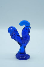 Load image into Gallery viewer, Cobalt Blue Glass Rooster Figurine – Standing Rooster – 4.5" Tall