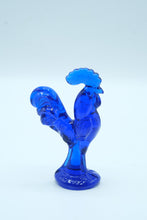 Load image into Gallery viewer, Cobalt Blue Glass Rooster Figurine – Standing Rooster – 4.5" Tall
