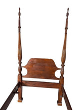 Load image into Gallery viewer, Craftique Solid Mahogany Twin Poster Bed with Rice Carved Posts