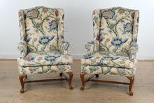 Load image into Gallery viewer, Pair of Custom Upholstered Wingback Lounge Chairs