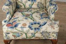 Load image into Gallery viewer, Pair of Custom Upholstered Wingback Lounge Chairs