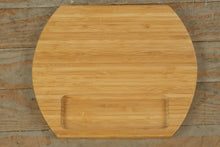 Load image into Gallery viewer, Eco-Friendly Bamboo Cutting & Serving Board – 12” x 10” Round with Built-In Groove