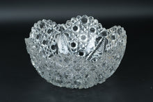 Load image into Gallery viewer, Antique EAPG Style Pressed Glass Serving Bowl – Intricate Pattern, Scalloped Edge