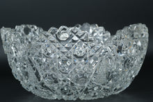 Load image into Gallery viewer, Antique EAPG Style Pressed Glass Serving Bowl – Intricate Pattern, Scalloped Edge