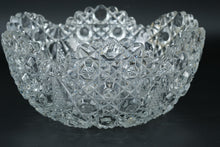 Load image into Gallery viewer, Antique EAPG Style Pressed Glass Serving Bowl – Intricate Pattern, Scalloped Edge