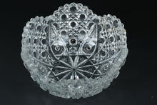 Load image into Gallery viewer, Antique EAPG Style Pressed Glass Serving Bowl – Intricate Pattern, Scalloped Edge