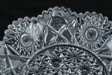 Load image into Gallery viewer, Antique EAPG Berry Plates Set of 4 Clear Pressed Glass Hobstar Fan Pattern 7 Inch
