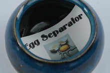 Load image into Gallery viewer, Lantern Hill Pottery Egg Separator Blue Glazed Stoneware Seagrove NC Signed