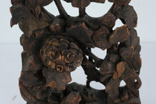 Load image into Gallery viewer, Antique Chinese Openwork Wood Carving – Scholar’s Desk Screen or Altar Panel with Floral Motifs (15” Tall)