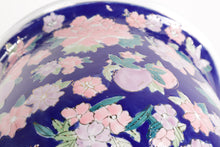 Load image into Gallery viewer, Blue Floral Planter with Plate