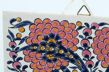 Load image into Gallery viewer, Handmade Greek Ceramic Wall Tile – Niarchos Hellas 6” Floral Art Tile, Made in Greece