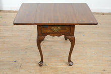 Load image into Gallery viewer, Vintage Hammary Solid Oak Drop Leaf Side Table with Queen Anne Legs